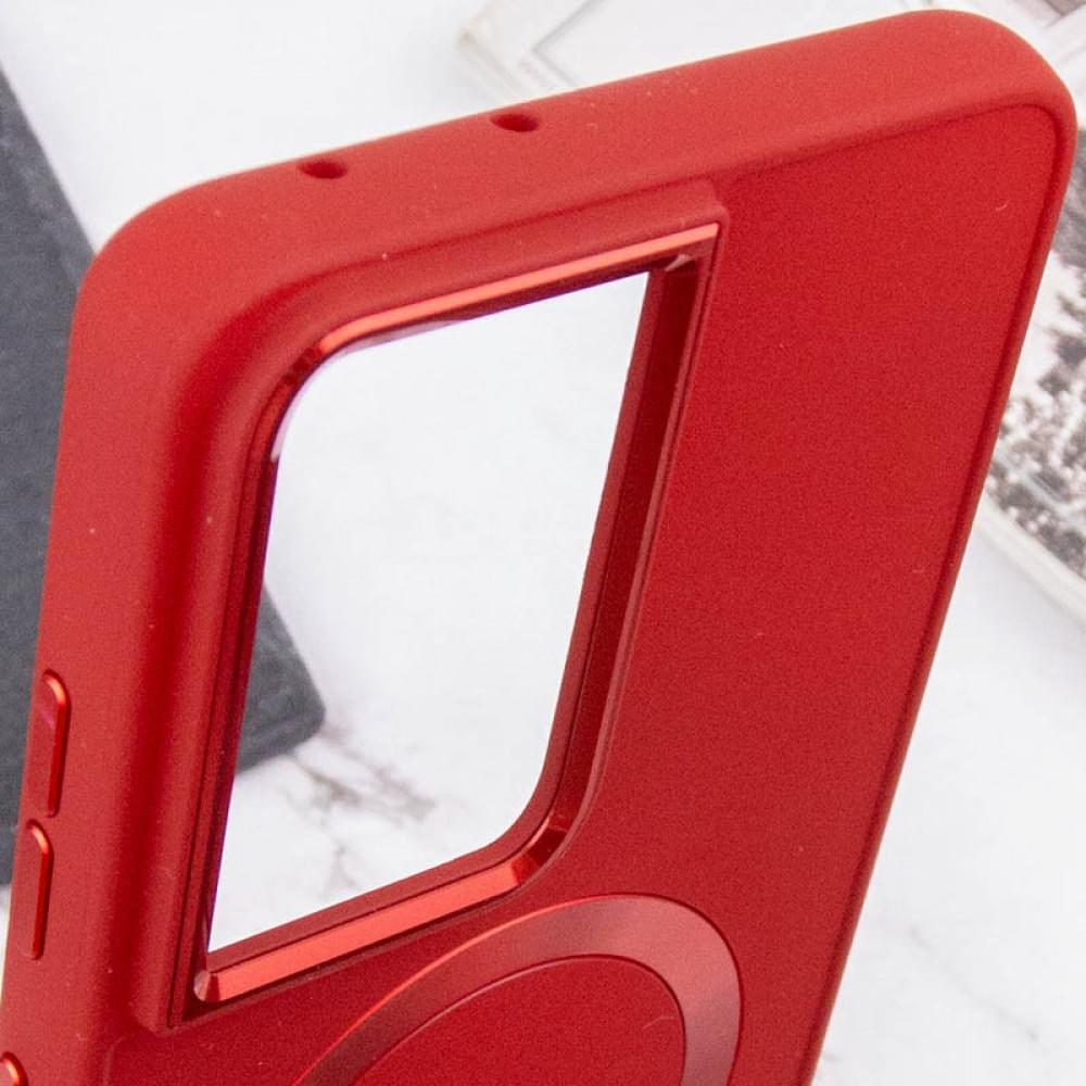TPU чохол Bonbon Metal Style with MagSafe для Samsung Galaxy S22 Ultra Червоний / Red