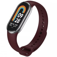 Силіконовий ремінець для Xiaomi Mi Band 8/9/10 Бордовий / Plum