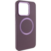 TPU чохол Bonbon Metal Style with MagSafe для Xiaomi 14 Pro Бордовий / Plum