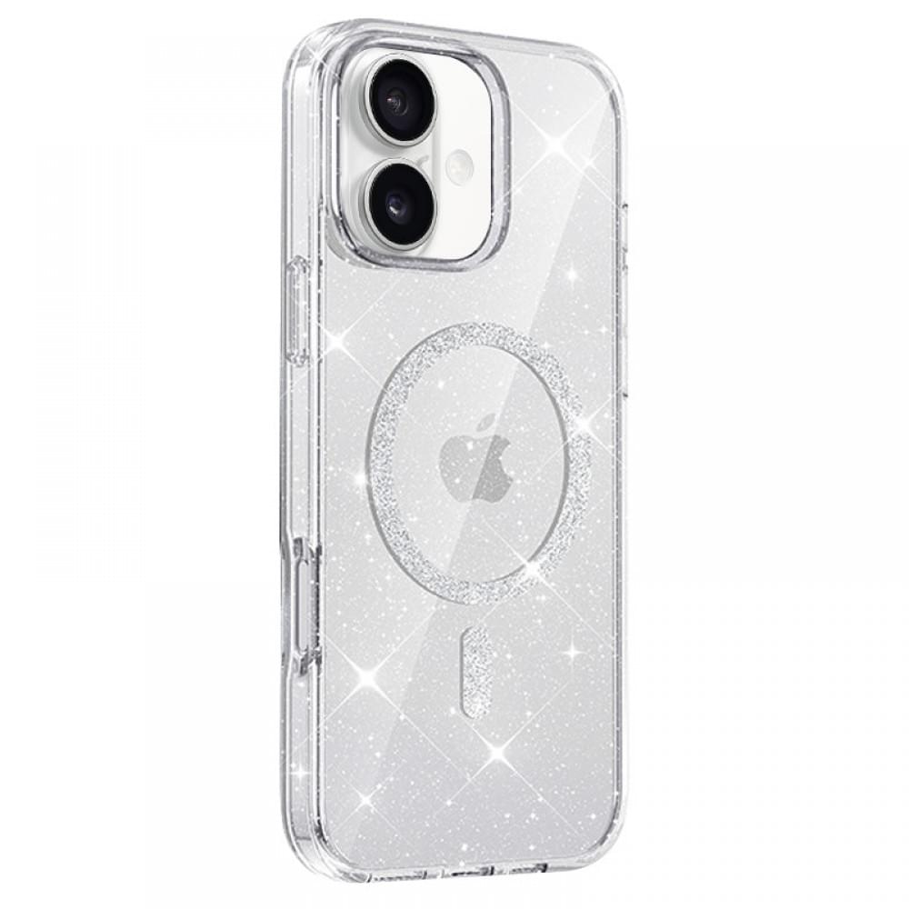 Чохол TPU Eclipse Sparkle (MagFit) для Apple iPhone 16 (6.1") Clear