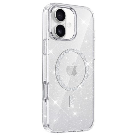 Чохол TPU Eclipse Sparkle (MagFit) для Apple iPhone 16 (6.1") Clear