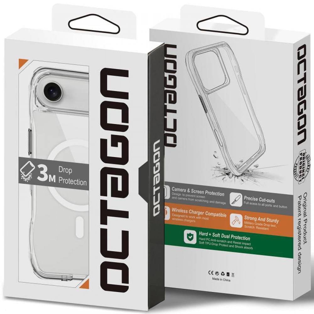 Чохол TPU Space Octagon with MagSafe для Apple iPhone 17 Air (6.5") Clear