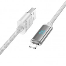 Дата кабель Hoco U127 Power USB to Lightning Silver / Gray