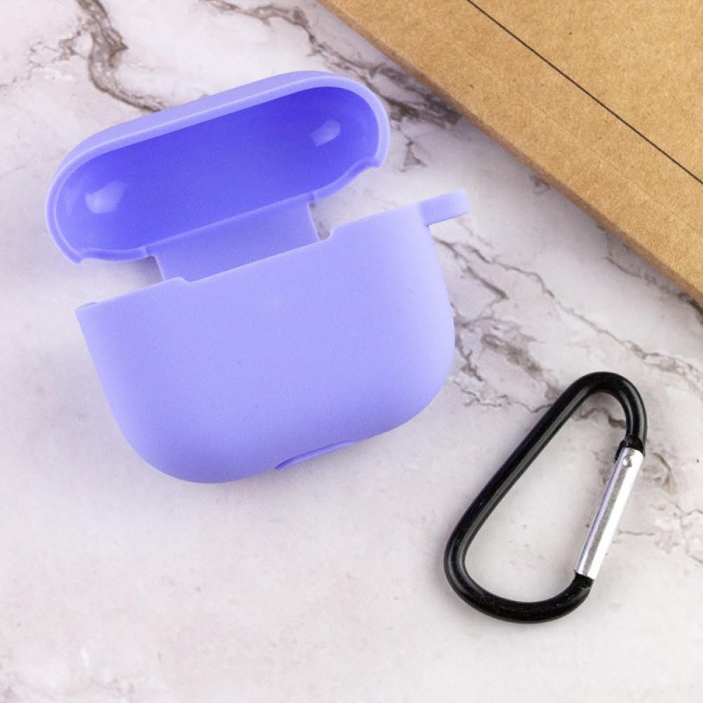 Силіконовий футляр для навушників AirPods 3 Бузковий / Dasheen