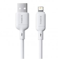 Дата кабель Baseus Silky Series OS Fast Charging USB to Lightning 2.4A (1m) (P1037770) Moon White