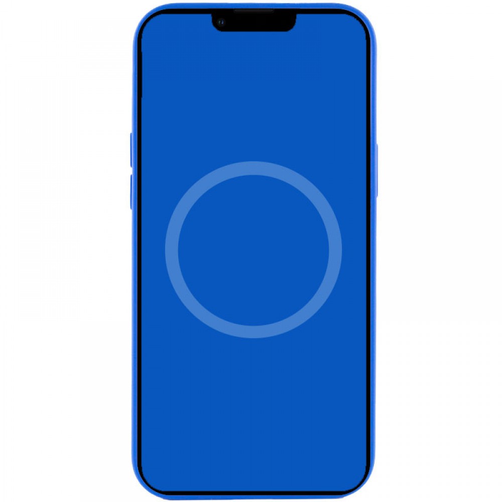 Чохол Silicone case (AAA) with Magsafe and Animation для Apple iPhone 12 Pro Max (6.7") Синій / Capri Blue