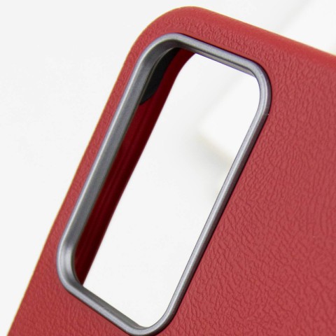 Шкіряний чохол Leather Case Metal Buttons для Samsung Galaxy S23 FE Red