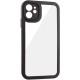 TPU чохол Transparent + Colour 1,5mm для Apple iPhone 12 (6.1") Black