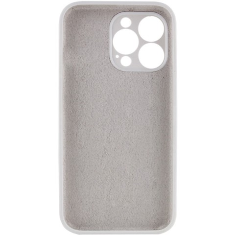 Чохол Silicone Case Full Camera Protective (AA) NO LOGO для Apple iPhone 15 Pro (6.1") Білий / White