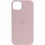 Чохол Silicone case (AAA) full with Magsafe для Apple iPhone 14 Pro Max (6.7") Рожевий / Chalk Pink
