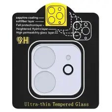Захисне скло на камеру Full Block (тех.пак) для Apple iPhone 11 (6.1") Прозорий