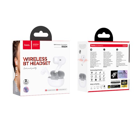 Бездротові TWS навушники Hoco EQ24 Estrella White Star
