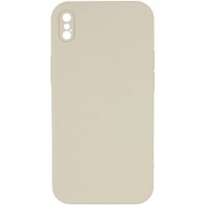 Silicone Case Square Full Camera Protective (AA) NOLOGO для Apple iPhone XS Max (6.5") Бежевий / Antique White