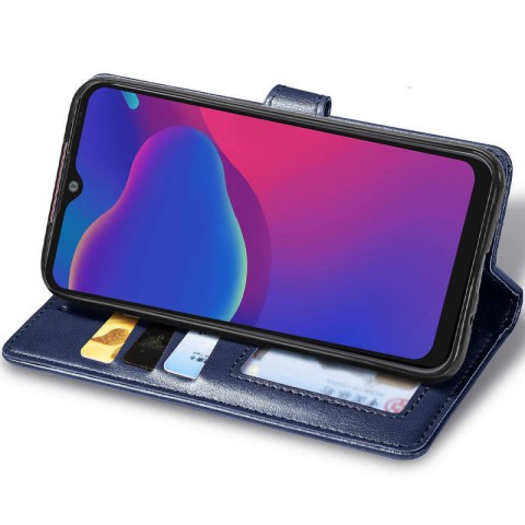 Шкіряний чохол-книжка GETMAN Gallant (PU) для ZTE Blade V2020 Smart Синій