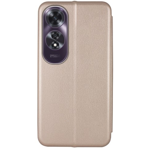 Шкіряний чохол-книжка Classy для Oppo A60 4G Золотий