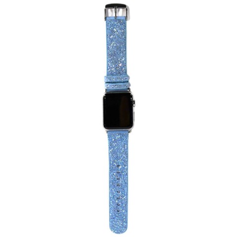 Ремінець Bling World Rock Diamond для Apple Watch 38/40/41/42mm(ser.10) Блакитний