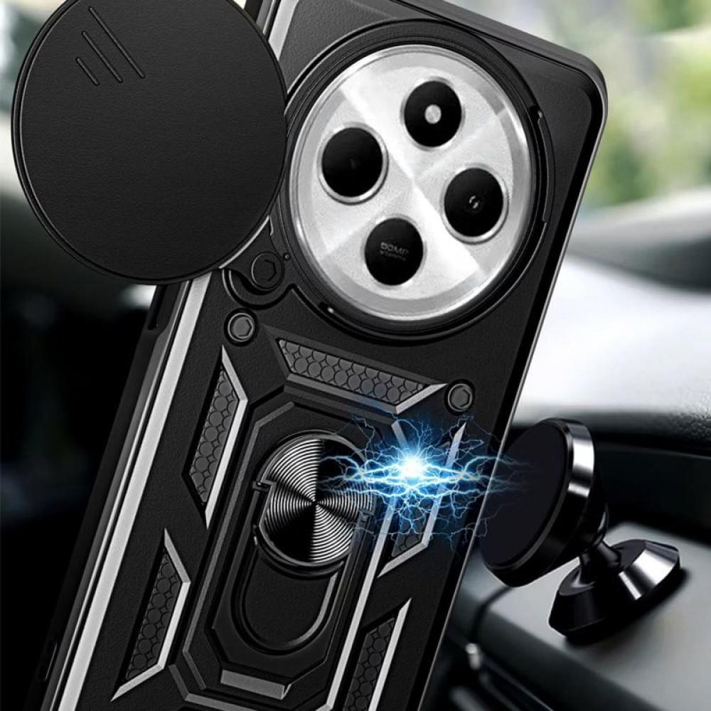 Чохол Ummi Camshield Serge Ring для Xiaomi Redmi 14C / A4 / Poco C75 / M7 5G Чорний