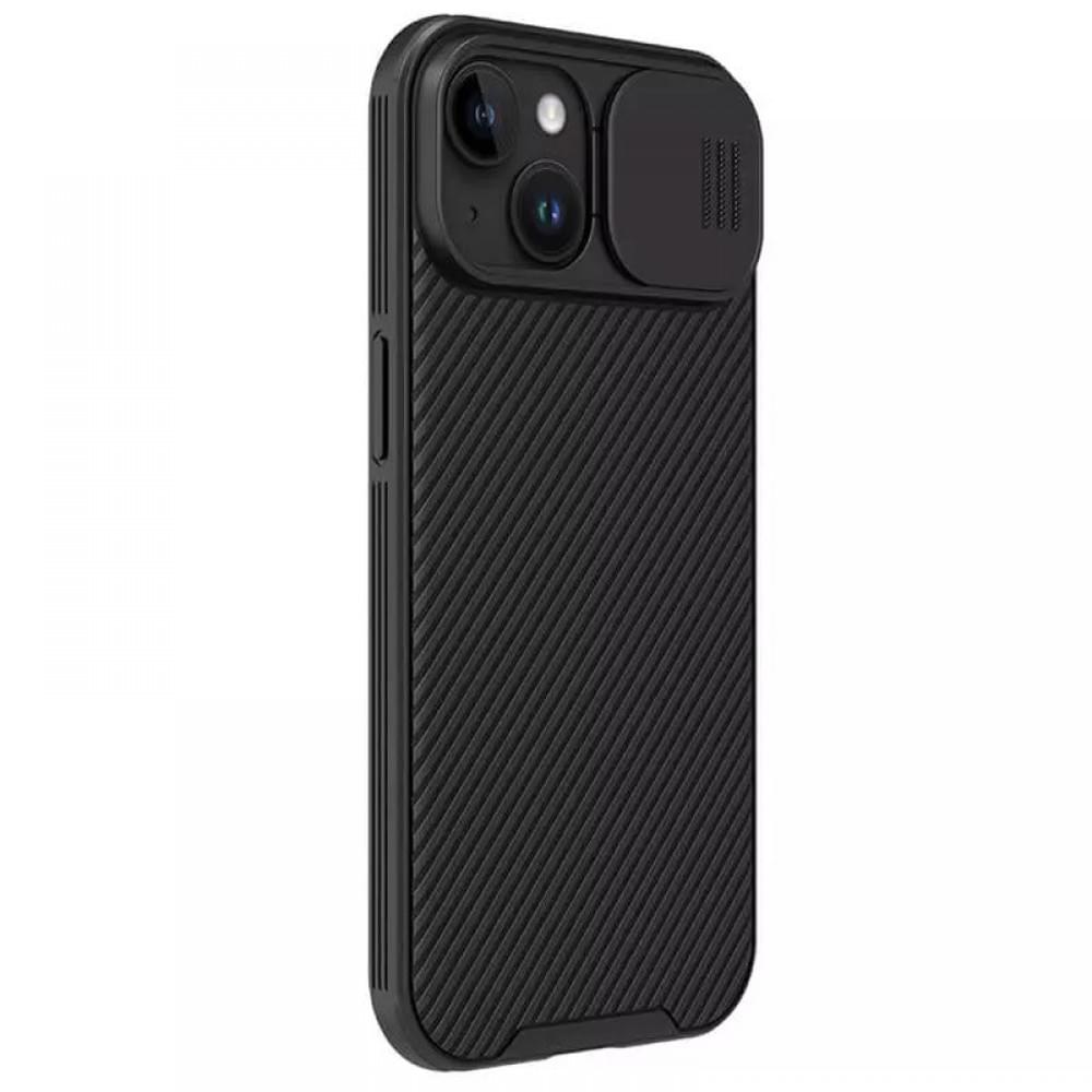 Карбоновая накладка Nillkin CamShield Pro Magnetic для Apple iPhone 15 (6.1")
