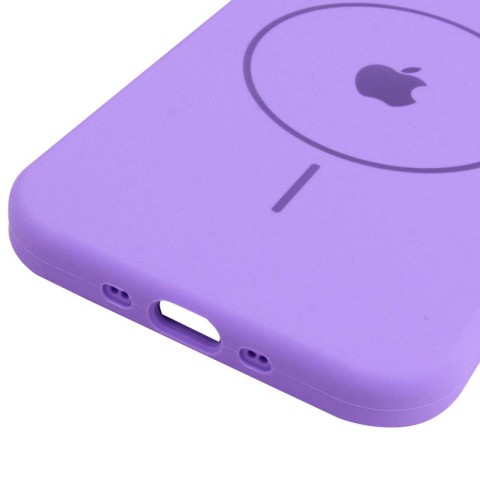 Чохол Silicone Case Full Protective (AA) V2 with MagSafe для Apple iPhone 17 Pro (6.3") Бузковий / Dasheen