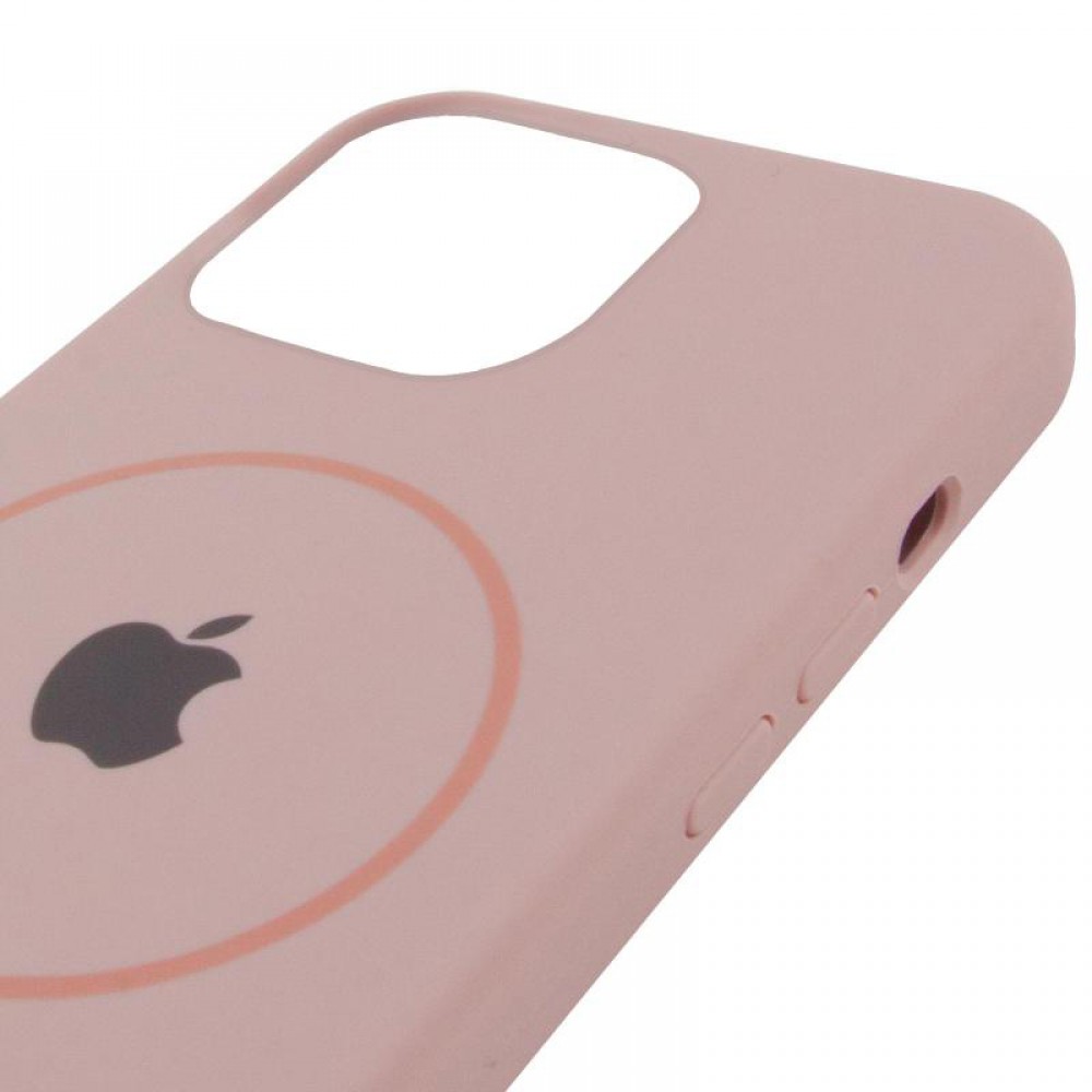 Чохол Silicone Case Full Protective (AA) with MagSafe для Apple iPhone 11 (6.1") Рожевий / Pink Sand