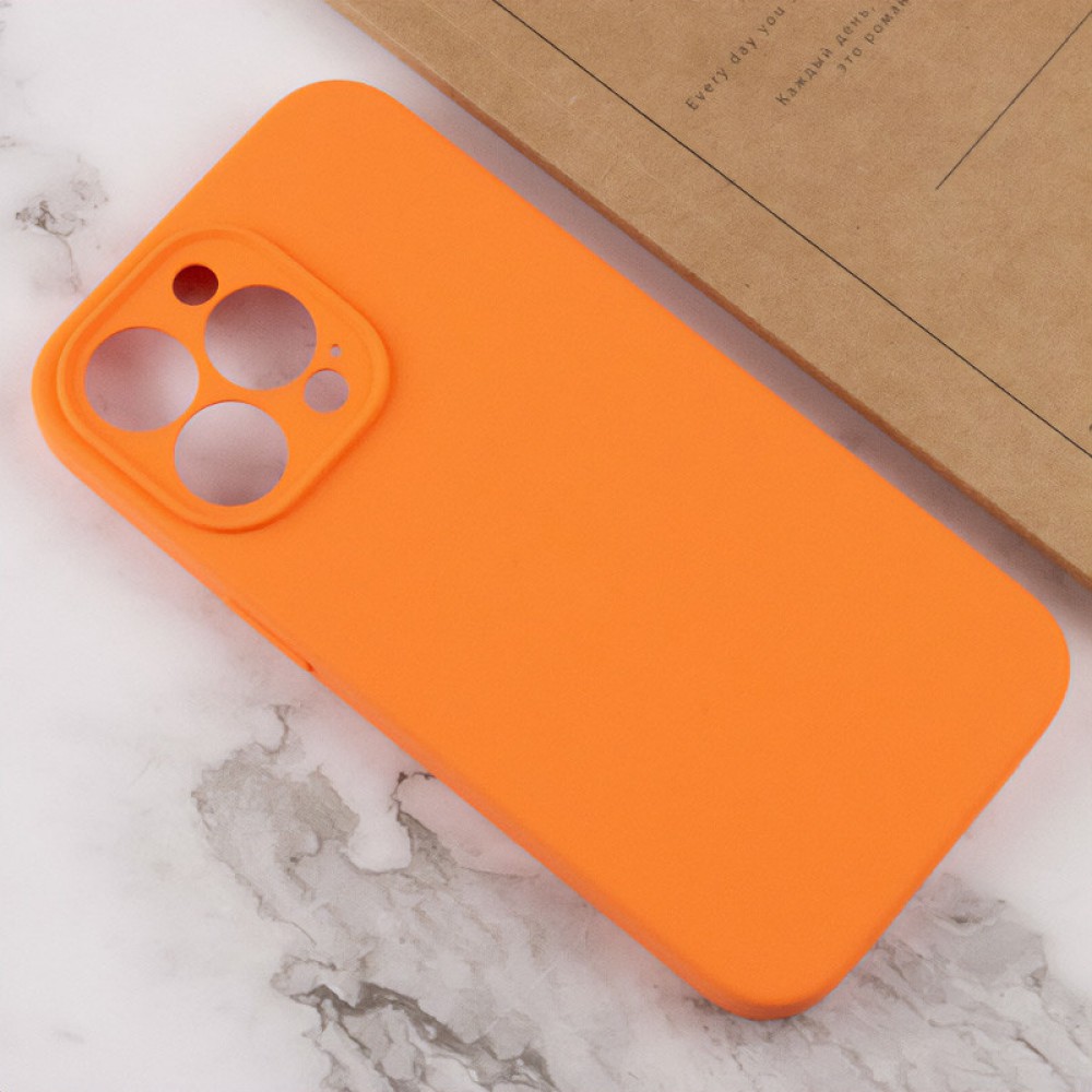 Чохол Silicone Case Full Camera Protective (AA) NO LOGO для Apple iPhone 13 Pro (6.1") Помаранчевий / Cantaloupe