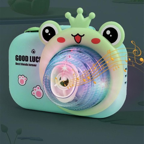 Фотокамера-генератор мильних бульбашок 9996 Children's camera Frog / Green