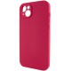 Чохол Silicone Case Full Camera Protective (AA) NO LOGO для Apple iPhone 14 (6.1") Червоний / Rose Red