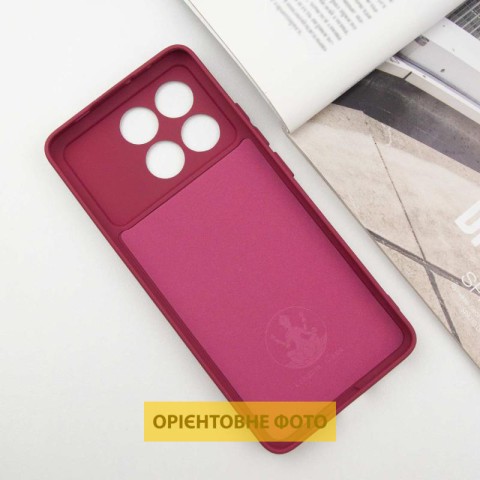 Чохол TPU GETMAN Liquid Silk Full Camera для Xiaomi Poco X6 / Note 13 Pro 5G Бордовий / Marsala