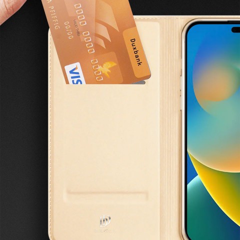 Чохол-книжка Dux Ducis з кишенею для візиток для Apple iPhone 12 Pro Max (6.7") Золотий