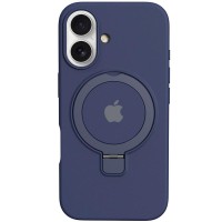 Чохол Silicone Case Full Protective with Ring для Apple iPhone 16 (6.1") Dark Blue