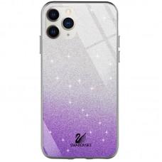 TPU+Glass чохол Swarovski для Apple iPhone 11 Pro (5.8") Фіолетовий