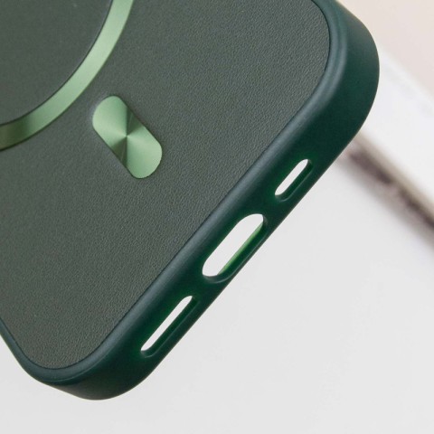 Шкіряний чохол SnapCase with MagSafe для Apple iPhone 12 Pro Max (6.7") Green