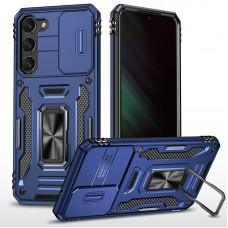 Ударостійкий чохол Camshield Army Ring для Samsung Galaxy S21+ Синій / Navy