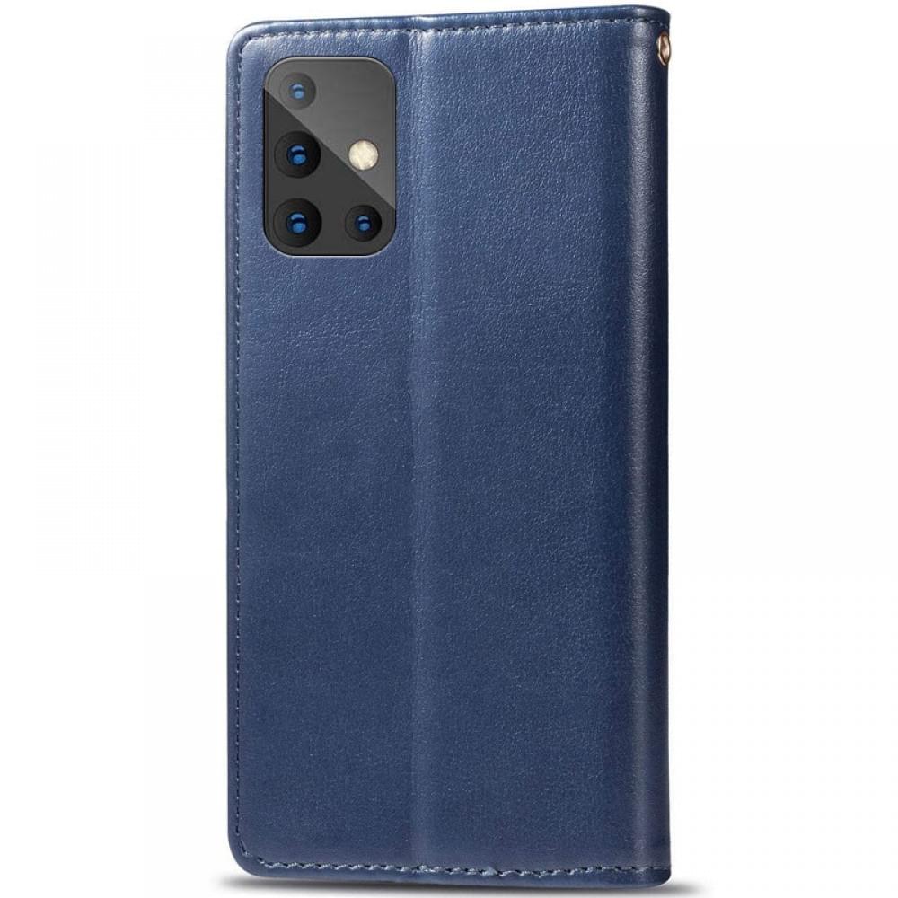 Шкіряний чохол-книжка GETMAN Gallant (PU) для Samsung Galaxy A51 Синій