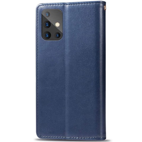 Шкіряний чохол-книжка GETMAN Gallant (PU) для Samsung Galaxy A51 Синій