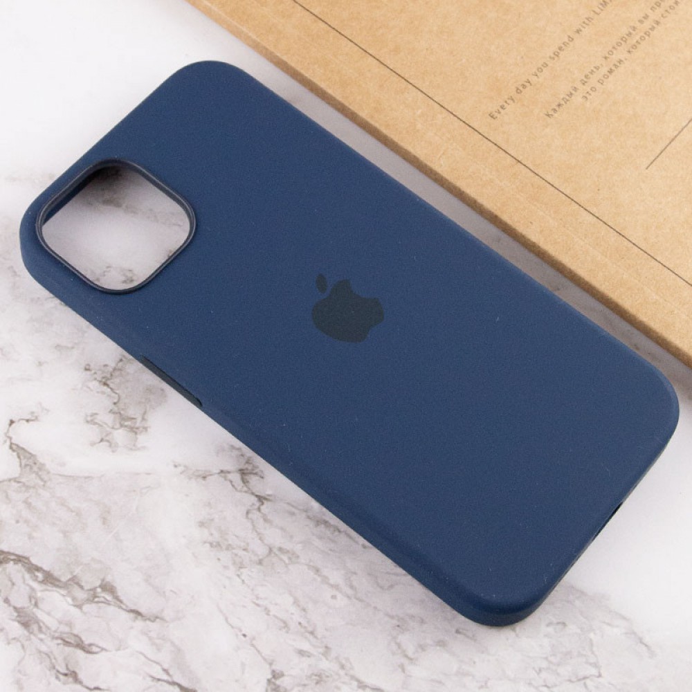 Чохол Silicone case (AAA) with Magsafe and Animation для Apple iPhone 13 (6.1") Синій / Abyss Blue