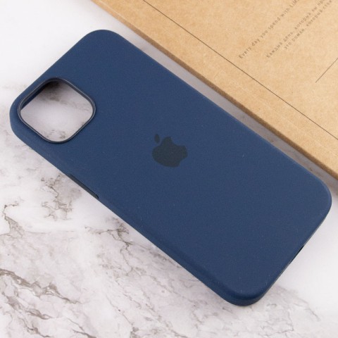Чохол Silicone case (AAA) with Magsafe and Animation для Apple iPhone 13 (6.1") Синій / Abyss Blue