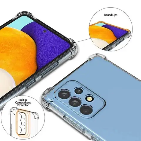 TPU чохол GETMAN Ease logo посилені кути Full Camera для Samsung Galaxy A52 4G / A52 5G / A52s Безбарвний (прозорий)
