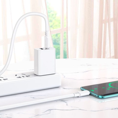 Дата кабель Borofone BX81 Type-C to Type-C 60W (1m) Білий