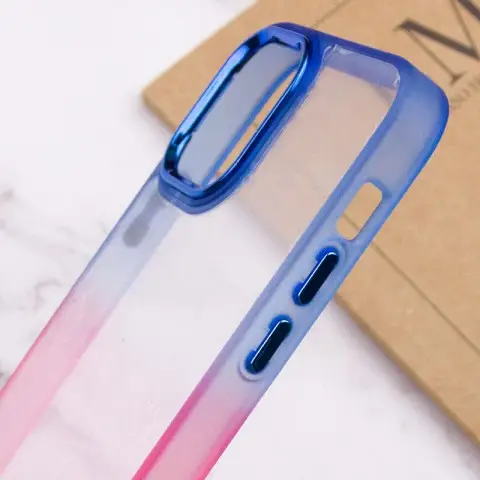 Чохол TPU+PC Fresh sip series для Apple iPhone 12 Pro Max (6.7") Рожевий / Синій