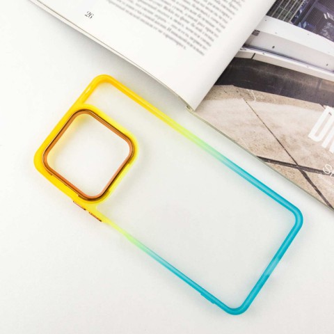 Чохол TPU+PC Fresh sip series для Xiaomi Redmi Note 13 4G Бірюзовий / Помаранчевий