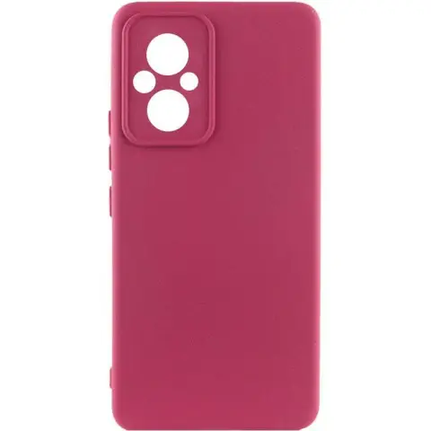 Чохол Silicone Cover Ummi Lakshmi Full Camera (AA) для Xiaomi Poco M5 Бордовий / Marsala