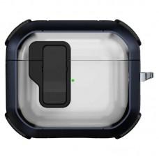 Футляр протиударний Locking Button для навушників Airpods 3 Blue