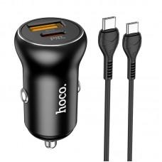 АЗП Hoco NZ5 Smooth road PD30W + QC3.0 + Type-C to Type-C Чорний