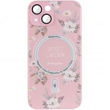 TPU+PC чохол Secret Garden with MagSafe для Apple iPhone 14 (6.1") Pink