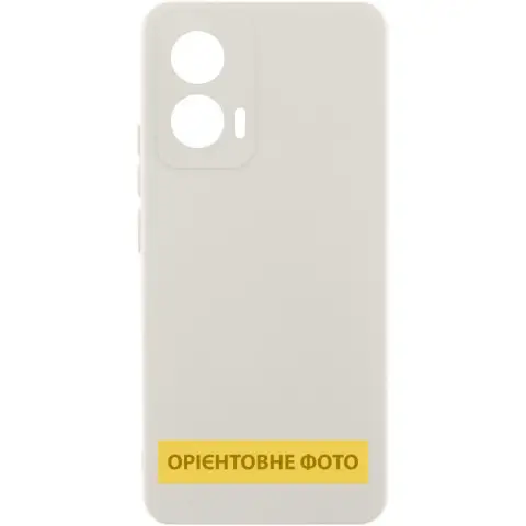 Чохол Silicone Cover Lakshmi Full Camera (AAA) для Motorola Moto G35 Білий / White