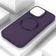 TPU чохол Bonbon Metal Style with MagSafe для Apple iPhone 14 (6.1") Фіолетовий / Dark Purple