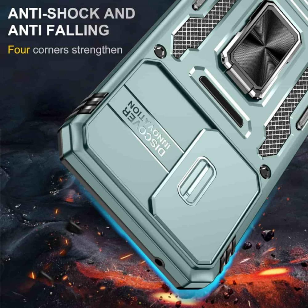 Ударостійкий чохол Camshield Army Ring для Samsung Galaxy A54 5G Зелений / Light Green