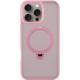 TPU+PC чохол Metal Buttons with MagSafe Colorful HQ Ring для Apple iPhone 16 Pro (6.3") Pink