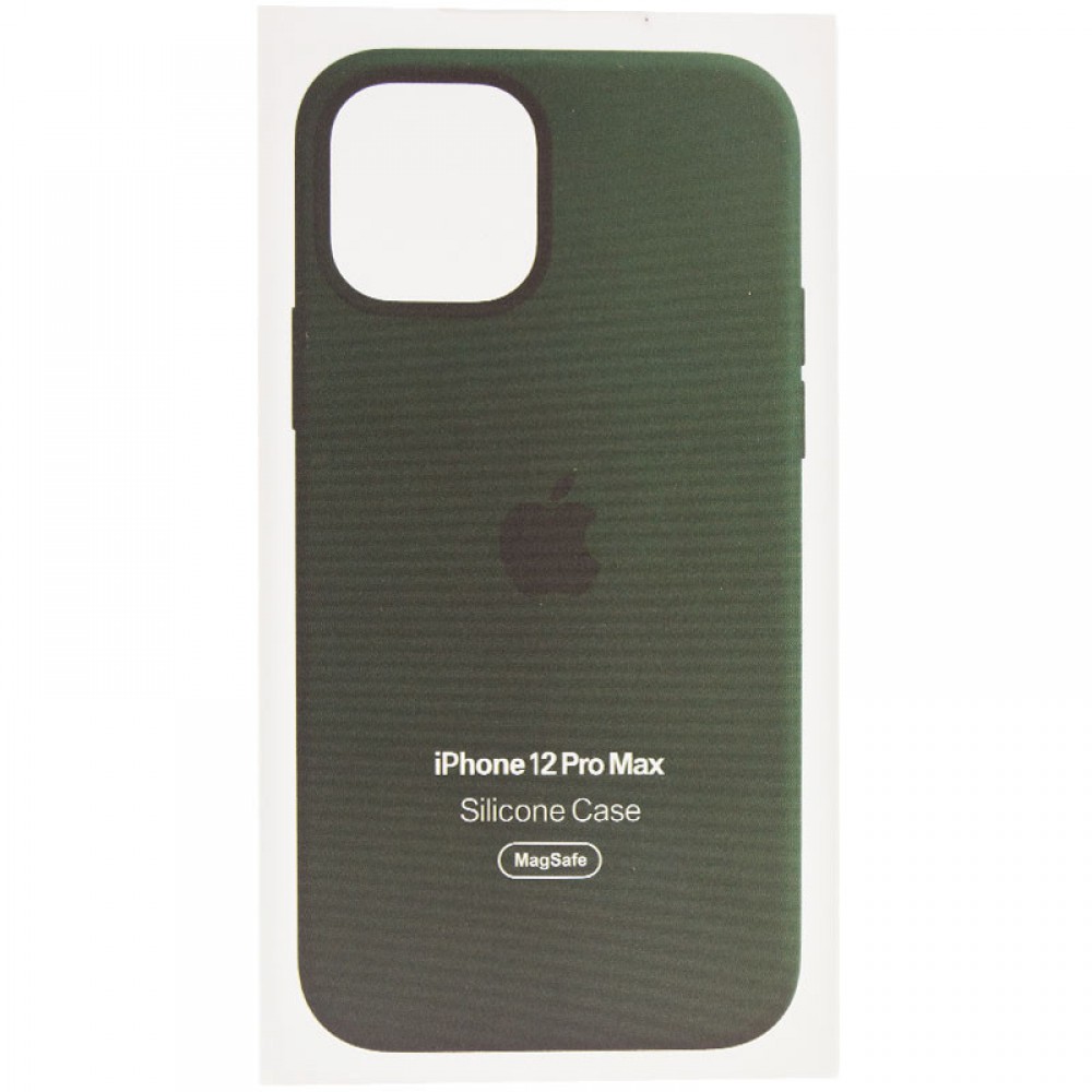 Чохол Silicone case (AAA) with Magsafe and Animation для Apple iPhone 12 Pro Max (6.7") Зелений / Cyprus Green